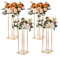 VEVOR Portafiori Cubico Colonna 4 Pezzi Matrimonio Vaso Fiori in Metallo Dorato Centrotavola per Matrimonio Altezza circa 80 cm, Espositore per Fiori per Eventi Nozze Decorazione di Feste Matrimonio