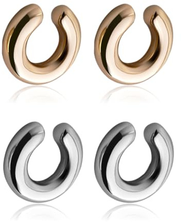 Orecchini per polsini per orecchie da donna Orecchini per orecchini in oro Huggie grossi Orecchini in oro non penetranti Orecchini a clip orecchini a cerchio a goccia d'acqua alla moda, orecchini