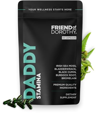 Daddy Stamina Sea Moss Capsules - Pure Seaweed Supplement for Energy and Skin Health, Ultimate Anti-Aging Natural Supplement for Men