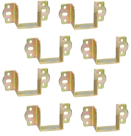 LIKERAINY Supporto Centrale Connettore per Mobili Gancio per Travetti in Legno Larghezza 50 mm Connettori da Letto Raccordi a Sospensione Ganci di Fissaggio per Giroletto 8 pezzi