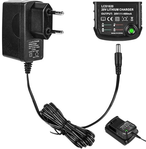 Caricatore da 18 V/20 V, compatibile con Black & Decker: 18 V/20 V, batteria agli ioni di litio BL2018 BL2018-XJ LBXR20-OPE LBXR20 LB20 LBX4020 LBX4020 LBXR2020-OPE BL1514 LBXR16
