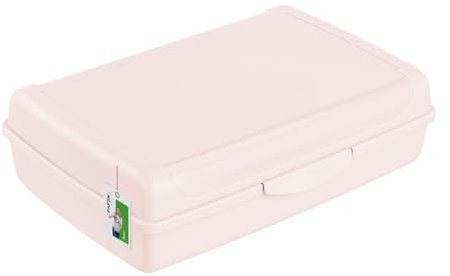 Brotdose Lunchbox Erwachsene Kinder 3,7l - 295 x 200 x 85 mm - BPA Frei Vesperbox Frühstücksbox Brotbox, Rosa