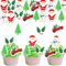 ENLACE Essbare Tortendeko Weihnachten,48 Stück Cupcake Topper Weihnachten,Kuchen Deko Weihnachten Essbar,Essbare Weihnachtsdeko Torte,Esspapier Weihnachten Muffin Deko Essbar,Christmas Cake Decoration