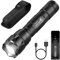 ULTRAFIRE Tactical Torch with Holster Pouch, 1000 Lumen Single Mode LED Torch for Duty Belt, Bright Small Flashlight for Law Enforcement Patrol Camping WF-502B