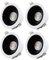 EACLL 4 Set LED Einbaustrahler Flach 230V, Warmweiss 7W Deckenstrahler, 3000K Nicht Dimmbar 24° Spots, Verhindert Blendung Downlight, Einbauleuchten für Büro Küche Wohn Schlaf und Kinderzimmer