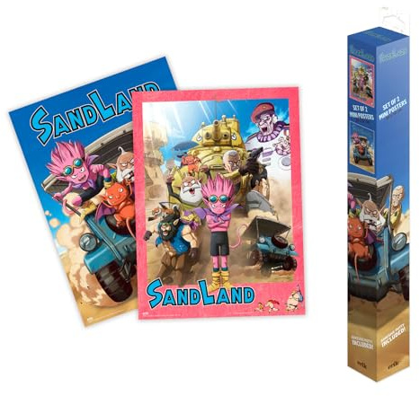 Grupo Erik Sand Land Set 2 Stück Poster Kunstdruck | Poster Deko Wohnzimmer oder Deko Schlafzimmer - Deko Zimmer - Größe 38 x 52 cm - Offizielle Lizenz