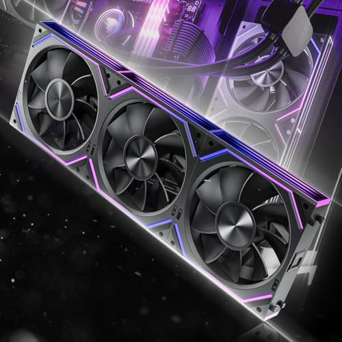 AsiaHorse DAWN ARGB Daisy Chain Lot de 3 ventilateurs pour PC 120 mm [Infinity Mirror] [HDB] 71 CFM/1850 tr/min/2,6 MMH2O 4 broches PWN & 5 V 3 broches ARGB pour Asus Aura ASRock GIGABYTE MSI