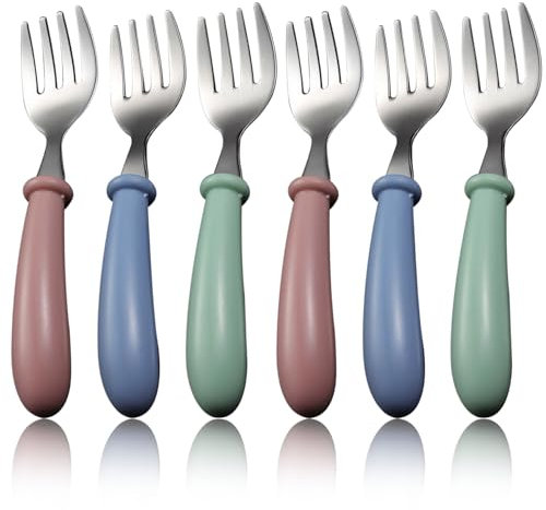 KDAMGOQE Toddler Forks 6pcs en Acier Inoxydable