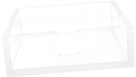 VOSAREA Tovaglioli Da Cocktail in Acrilico Trasparente Organizzatore Per Tovaglioli Da Dimensioni 17.8x17.8x6.35cm