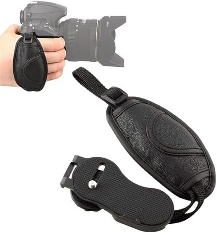 CERFFOOL Dragonne pour appareil photo reflex numérique Canon, Nikon, Olympus, Sony, Panasonic, Pentax, Noir , 15.00×6.00×2.50 cm