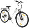 HILAND 28-Zoll E-Bike, neutrales City Elektrofahrrad Fahrrad, 7-Gang Pendler-Fahrrad mit elektrischer Unterstützung, 250 Watt Motor, Blau/Grau/Weiß/Orange/Khaki