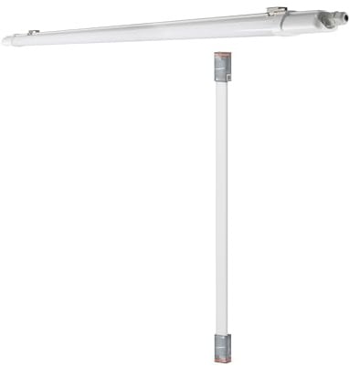 Osram Feuchtraumleuchte Submarine Slim 1.2M, 18W, 4000K, IP65, 1600lm, weiß, Polycarbonatgehäuse, Länge 1245 mm, für Keller und Werkstätten