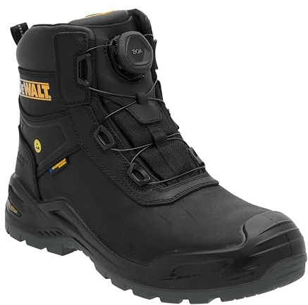 DEWALT Lander Men's Waterproof, Nubuck Leather, Wide Fitting, BOA Fastener, Non-Metallic Safety Toe Work Boot