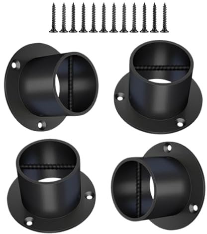 Nixiara Cubierta de cuerda, tapas de cuerda reforzadas con tornillo Phillips | Soportes negros inoxidables para jardín, terraza o exterior