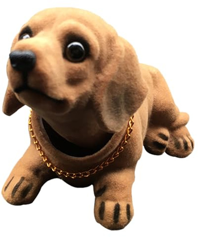 Paodduk Dachshund Shaking Head, Nodding Dog For Car Dashboard, Cute Resin Bobbing Head Dog For Desktop, Dogs Lovers