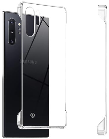 Handyhülle für Samsung Galaxy Note 10 Plus Hülle [Randlos-Original Gefühl] Stoßfest Transparent Handy-Hülle, Durchsichtig, Kratzfest, Schlankes Design, Clear PC Hartschale Smartphone Case Cover