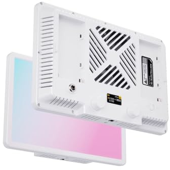 Denash Panneau Lumineux LED RVB 2500 K 9900 K, 100 W 1008 Perles LED 4550 Lux, Lampe de Studio Haute Puissance avec Télécommande APP, Synchronisation Multi-lumière, pour Le Streaming, la (Prise UE)