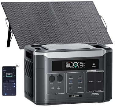 OUKITEL BP3000E Tragbare Powerstation mit Solarpanel, 3200W 2048Wh LiFePO4 Solargenerator (Erweiterbar auf 16384Wh), <10ms USV Notstromaggregat, Stromgenerator für Haus-Backup, Camping