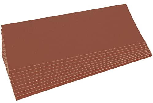 Draper 59106 Ten 280 x 115mm Aluminium Oxide Sanding Sheets, Yellow, 280 x 115 mm, Set of 10 Pieces