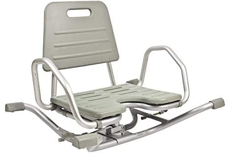 MOBILEX Drehbarer Badewannensitz mit weichem Sitz in Grau aus Aluminium