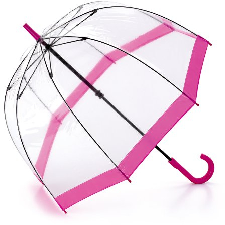 Fulton Vogelkäfig-Regenschirm, rosa Rand, Rosa Rand, Walking Length, Einzeln