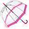 Fulton Parapluie cage à oiseaux avec bordure rose, Broderie rose, walking length, Simple