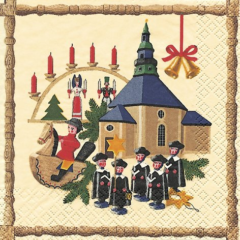 20 Servietten Seiffen/Erzgebirge 33x33cm