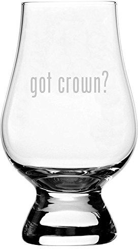 got crown? Etched Glencairn Crystal Whisky 5.9oz Snifter Tasting Glass