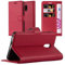 cadorabo Coque pour Nokia 6 en Rouge Cerise - Housse Protection avec Fermoire Magnétique, Stand Horizontal et Fente Carte - Portefeuille Etui Poche Folio Case Cover