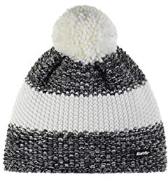 Eisbär Unisex Styler pompon Mütze, schwarz/Weissmele/White, Einheitsgröße EU