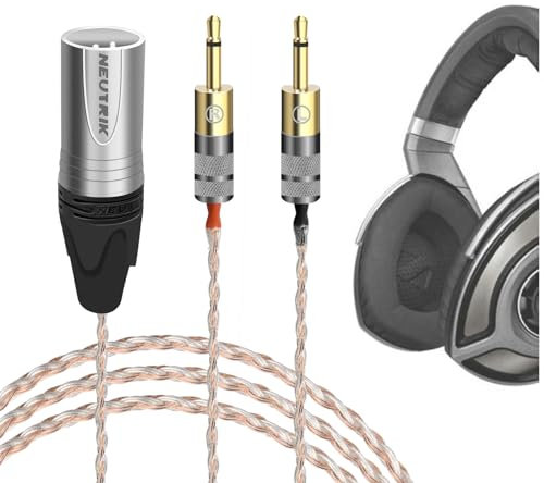 GEEKRIA Apollo 4N OCC + Single-Crystal Silver Upgrade-Audiokabel kompatibel mit Sennheiser HD700, Dual 2,5 mm auf XLR Ersatz-Kopfhörerkabel für Hi-Resolution Audiophile (4 Fuß/1,3 m)