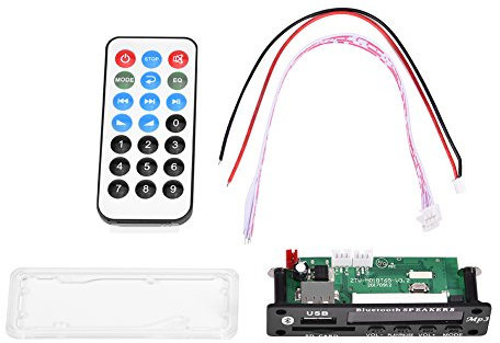 Bluetooth MP3 WMA Decoder Board 12V FM Wirelss Audio Module with Remote, Support USB SD FM Radio