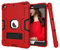 HyFone Coque pour iPad Mini 1 2 3 - Robuste Antichoc Heavy Duty Durable Protection Corporelle Complète Cover Case pour iPad A1432 A1454 A1455 A1489 A1490 A1491 A1599 A1600 - [Rouge/Noir]