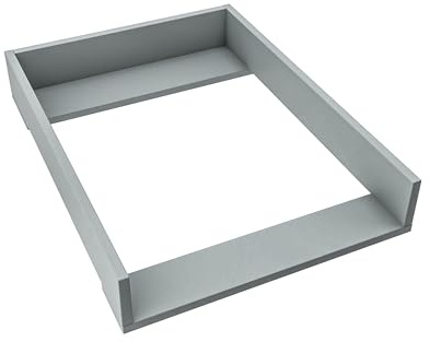regalik Wickelaufsatz für Koppang von IKEA für 46 cm Kommoden, Aschgrau | Abnehmbar Wickelkommode Aufsatz, Wickeltischaufsatz mit Geraden Frontplatten, einfache Montage, pflegeleicht, 72cm x 54cm