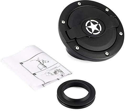 Tankdeckel, Öltankdeckel Kraftstoffgefüllter Armaturendeckel Star Style Passend für Wrangler JK 2/4 Türen 2007-2017