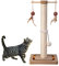PEEKAB Kratzbaum für Katzen, Premium-Sisal-Kratzstämme mit Tracking, interaktives Spielzeug, vertikaler Kratzbaum für Indoor-Katzen und Kätzchen, 63,5 cm, Beige