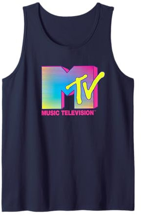 MTV 90er Jahre Helles Rosa Neon Tank Top