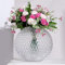 Magicpro Vase rond unique en verre à bulles de 20,3 cm de haut