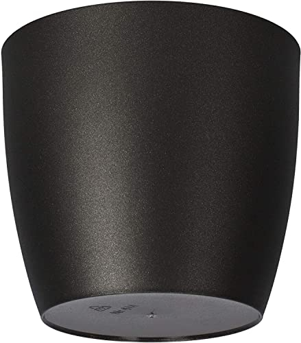 Waste Paper Basket Dust Bin Round Plastic Small Modern Style Home Office 6 colorus (Black Graphite Matt, 30 cm)