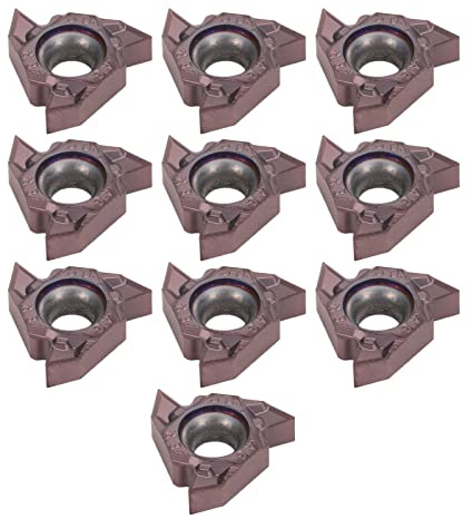 Gewindeschneidplatten, Hartmetall-Wendeschneidplattenersatz 0,5-3,0 mm Steigung 60° Gewinde Hohe Genauigkeit zum Drehen Halter für CNC-Drehmaschine für Edelstahl