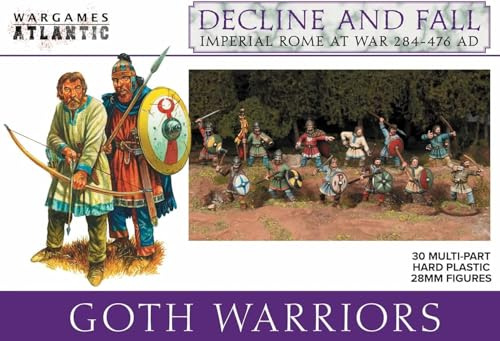 Wargames Atlantic Decline and Fall: Imperial Rom at War – Goth Warriors (30 Figuren) mehrteiliges Hartplastik (High Impact Polystyrol), 28 mm Figuren