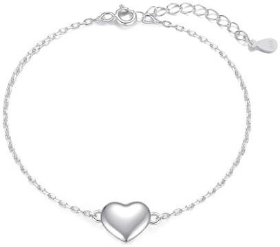 Philip Jones Sterling Silver Heart Bracelet