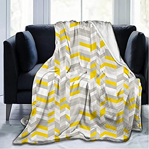 Wohn-&Kuscheldecken Geometrisches 60Er Jahre Hausmuster Fischgrät Zickzack Decke Sofa Kuscheldecke-Warm Sofaüberwurf Winter Decke Dicke Sofadecke Couchdecke 80X60 Inch