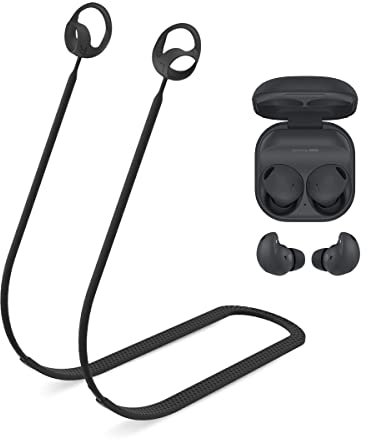 SUIHUOJI for Galaxy Buds 2 Pro Strap, Soft Silicone Special Anti-Skid Design Sports Anti Lost Headphones Lanyard Accessories ONLY Compatible with Samsung Galaxy Buds 2 Pro Earbuds Neck Rope Cord-Black