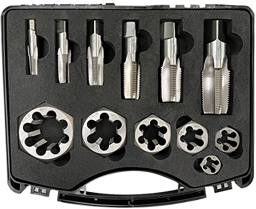 NPT Rohrgewindebohrer und Schneideisen-Set 1/8 Zoll 1/4 Zoll 3/8 Zoll 1/2 Zoll 3/4 Zoll 1 Zoll