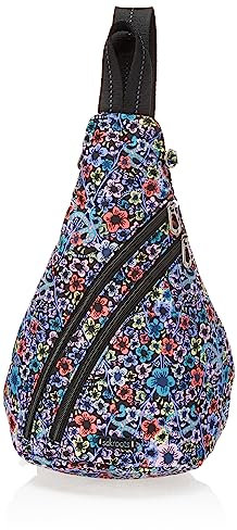 Sakroots Damen on The Go Sling Backpack Rucksack für unterwegs, aus Nylon, Öko-Twill, Pink Mojave Canyon