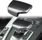 JORAsa Real Carbon Fiber Auto Schaltknauf Abdeckung Aufkleber Innenverkleidung für Audi A4L A4 A5 Q7 Q5 Zubehör (Schwarz)