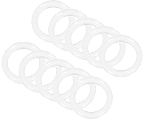 QUARKZMAN 15mm ID Silikon O-Ringe Unterlegscheibe Dichtung x 10 Stücke Unterlegscheibe Runde flach Dichtungsring für Glas Türgriff transparent