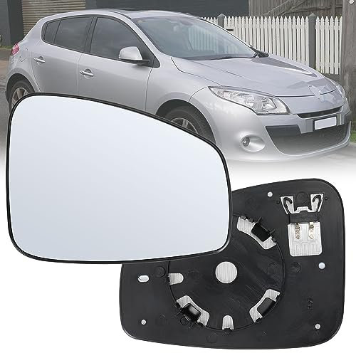 Verre de Rétroviseur Remplacement pour Renualt Megane MK3 2008-2015 / Latitude 2010-2015, Verre de Recul Miroir, Rétroviseur Extérieur Réglable Adapté (Droite)