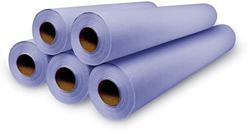 Ärztekrepp 1-lagig (59 cm x 70 m) 5 Papierrollen Violette Farbe | Liegenabdeckung – Ärztekrepp